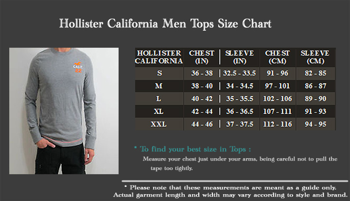 Hollister Size Chart Guys