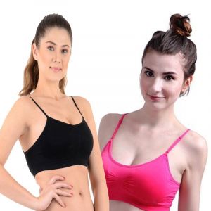 Pk 2 Comfy Sport Bra Free Thong Ladies-Girls-Women-Online--India  @ Cheap Rates Apparel-Free Shipping-Cash on Delivery