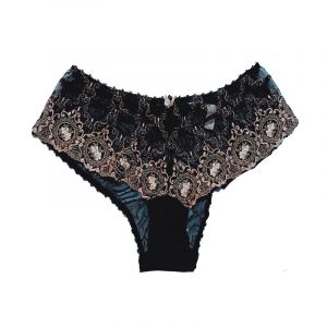 Vassarette Black Transparent Floral Lace Panty- Ladies-Girls-Women