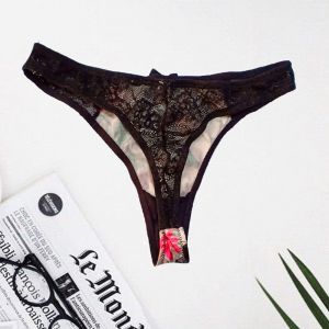 Bras N Things Smooth Floral Print Lace Thong Ladies-Girls-Women