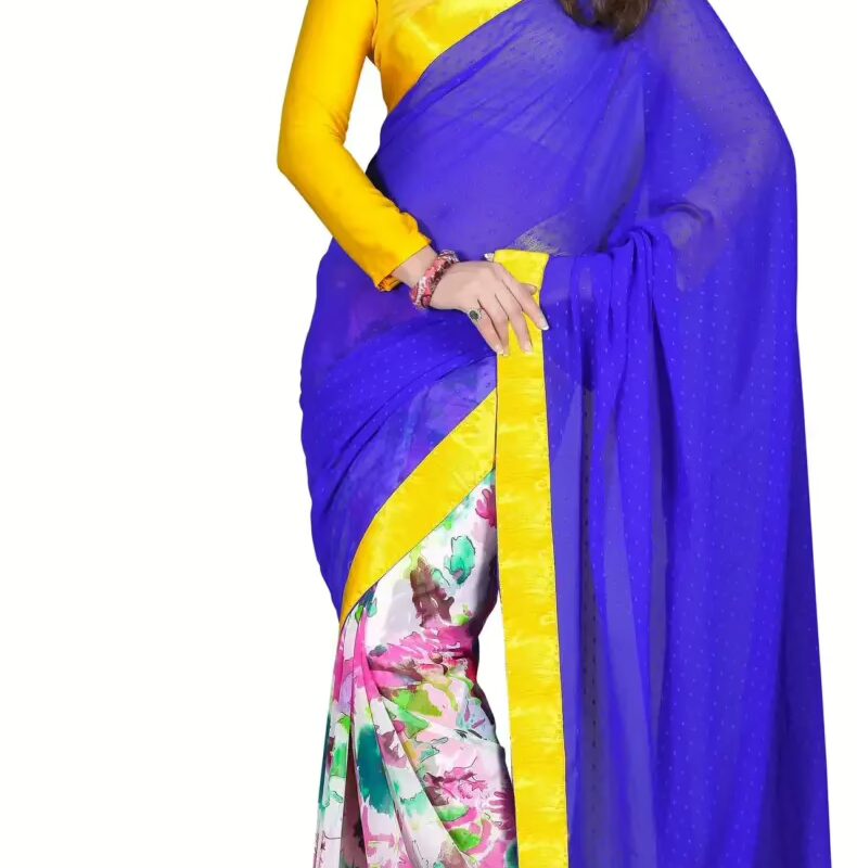 Mizzoli Multi Georgette Printed Saree