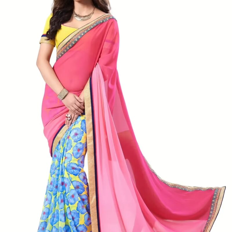 Mizzoli Multi Designer Georgette Printed Sarees