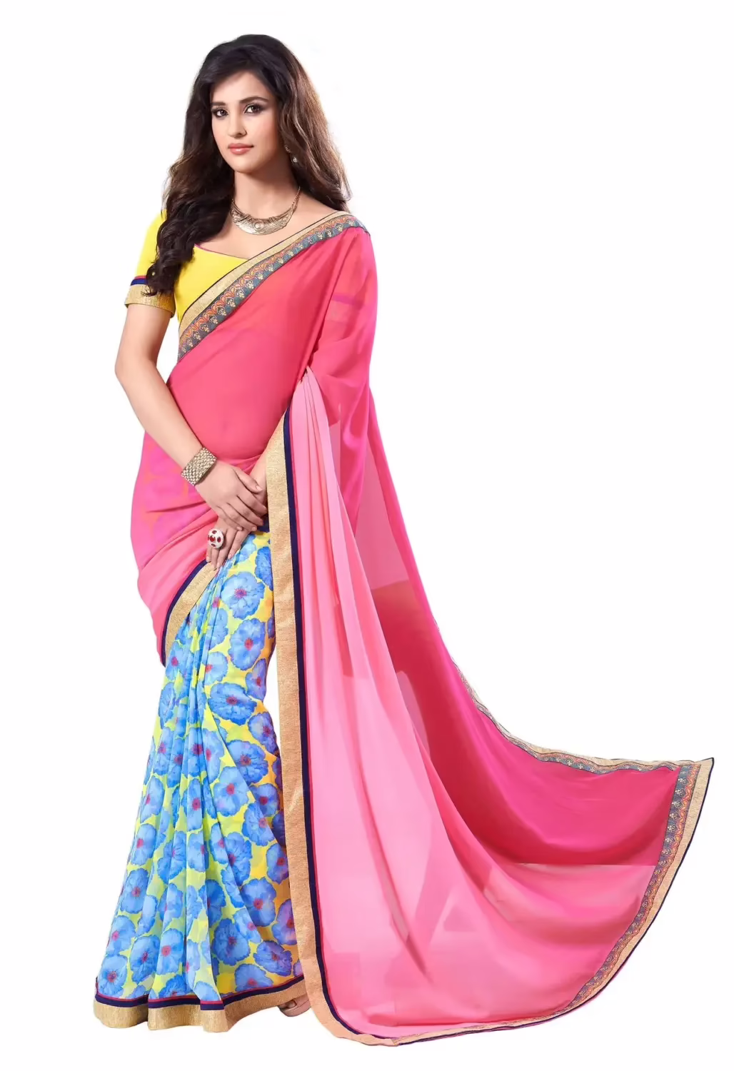 Mizzoli Multi Designer Georgette Printed Sarees