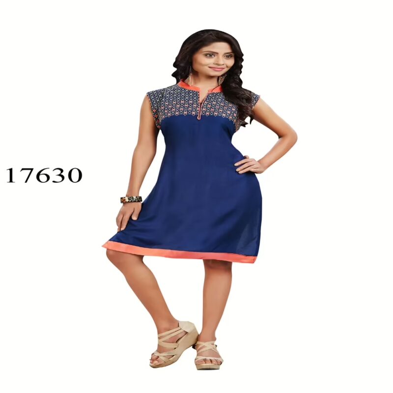 Viva N Diva Blue Colored Rayon Kurti