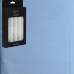 Raymond Sky Blue Self Check Shirting Fabric With Free Handkerchief