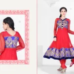 Pazaar Kaanchi Cardinal Red Embroidered Anarkali Salwar Kameez