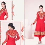 Pazaar Kaanchi Madder Red Embroidered Anarkali Salwar Kameez