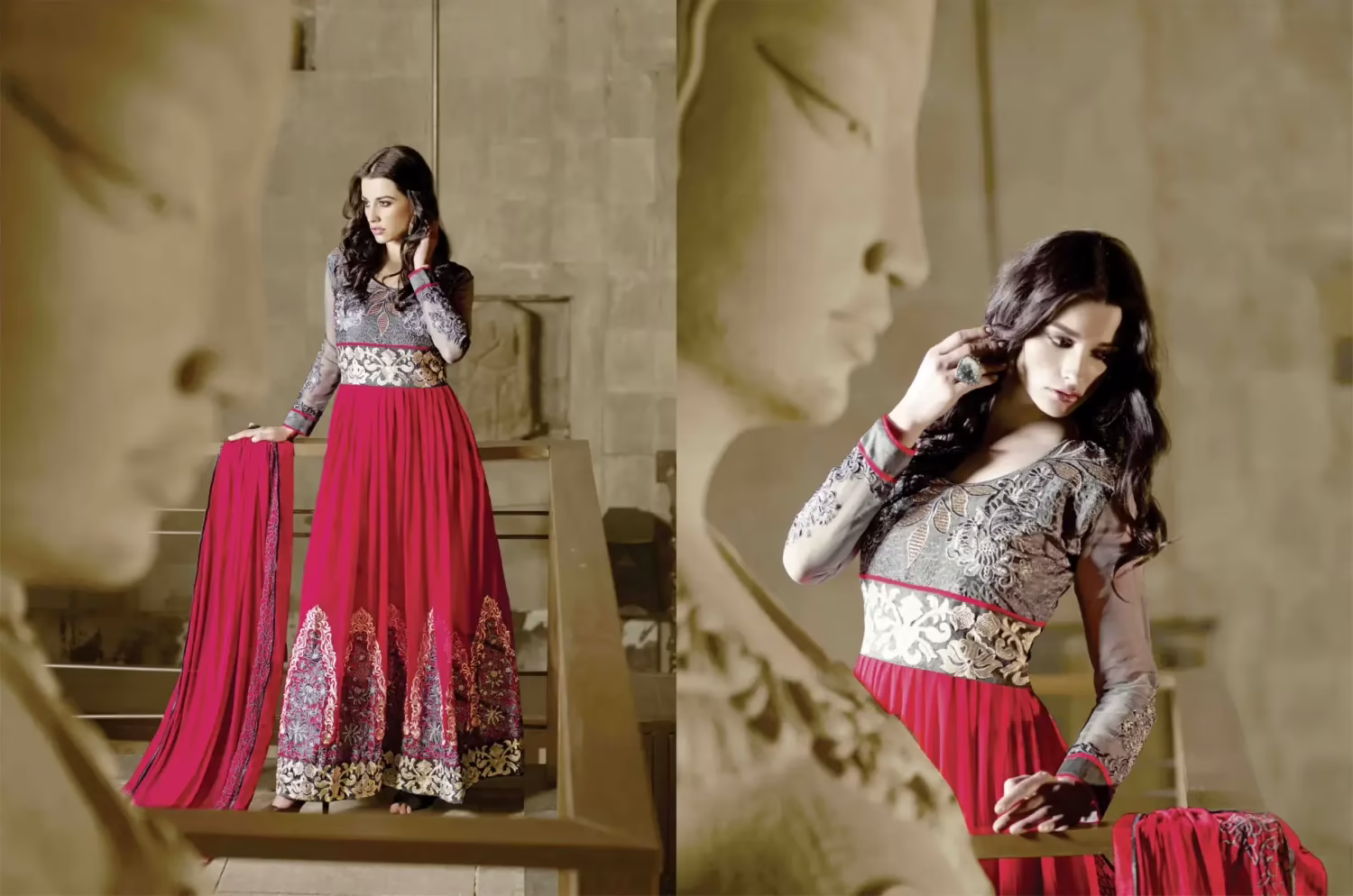 Hi-Fashion Cotton Salwar Kameez (Semi Stitched)
