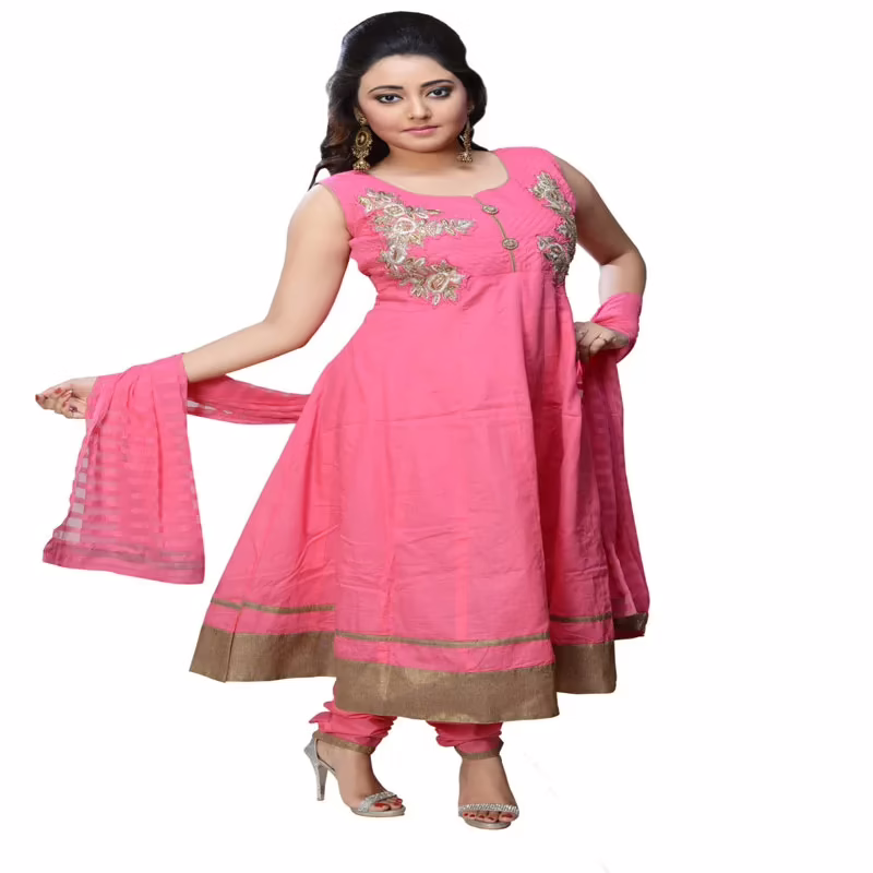 Pazaar Persian Pink embroidered festival anarkali kameez