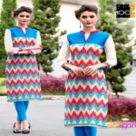 Hi-Fashion Designer Multi-Colour Printed Cotton Kurti