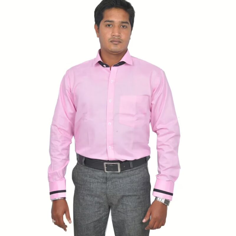 Unicot Pink Plain Solid Shirt