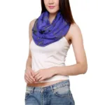 Purple Love Infinity Loop Printed Scarf for women