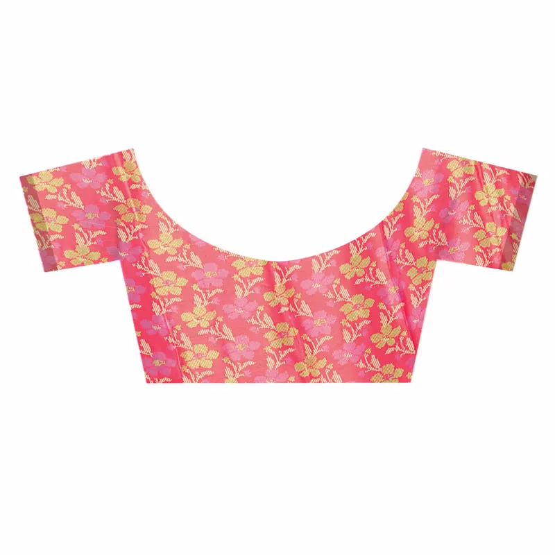 Lookslady Printed Pink Crepe saree - Image 2