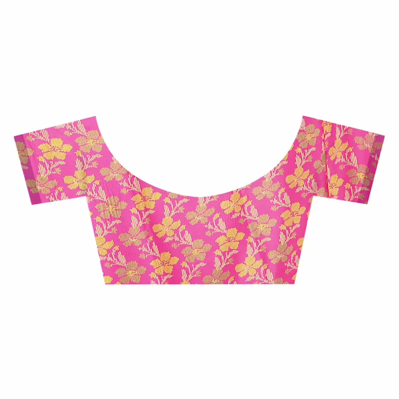 Lookslady Printed Pink Crepe saree - Image 3