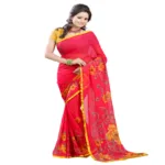 Lookslady Printed Pink Georgette saree
