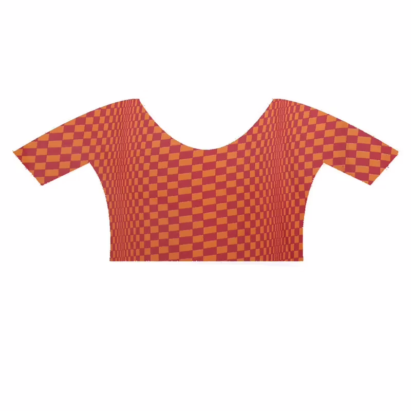 Lookslady Printed Orange Georgette saree - Image 3
