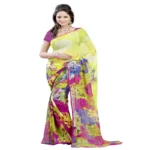 Lookslady Printed Light Green Georgette saree