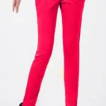 Pink Side Pocket Buttoned Elastic Waist Jegging Size-30,32,34