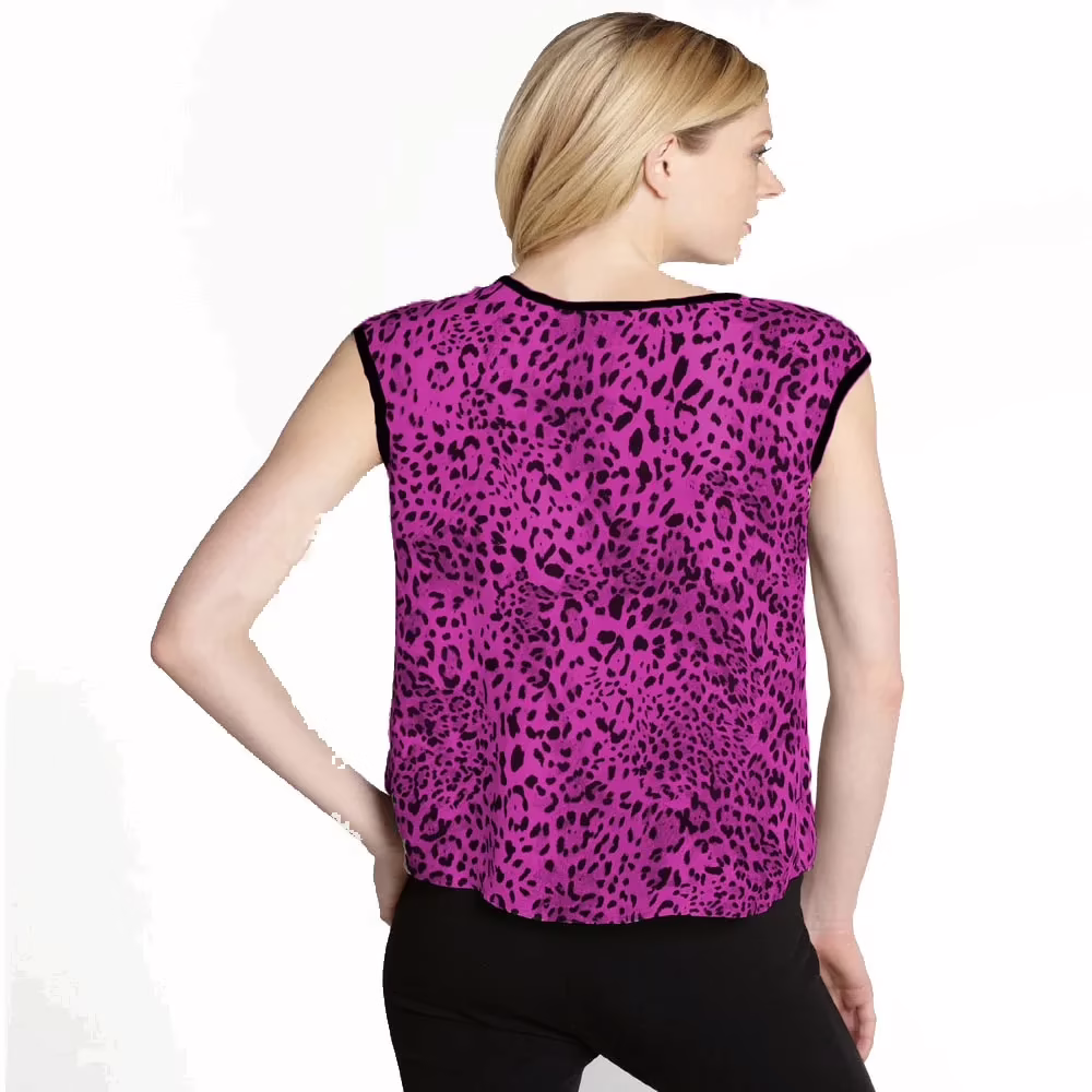 Cheeky Magenta Animal Print Sleeveless Top - Image 2