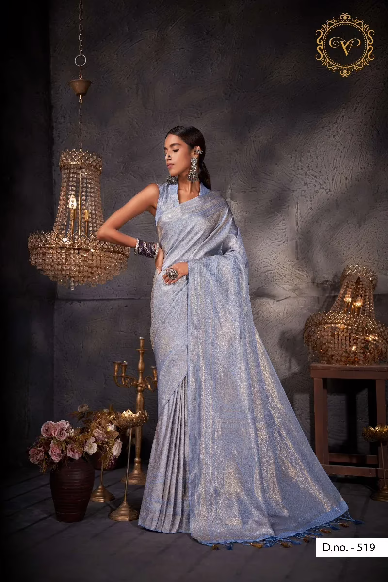 Aashni Zari Blue Women Saree