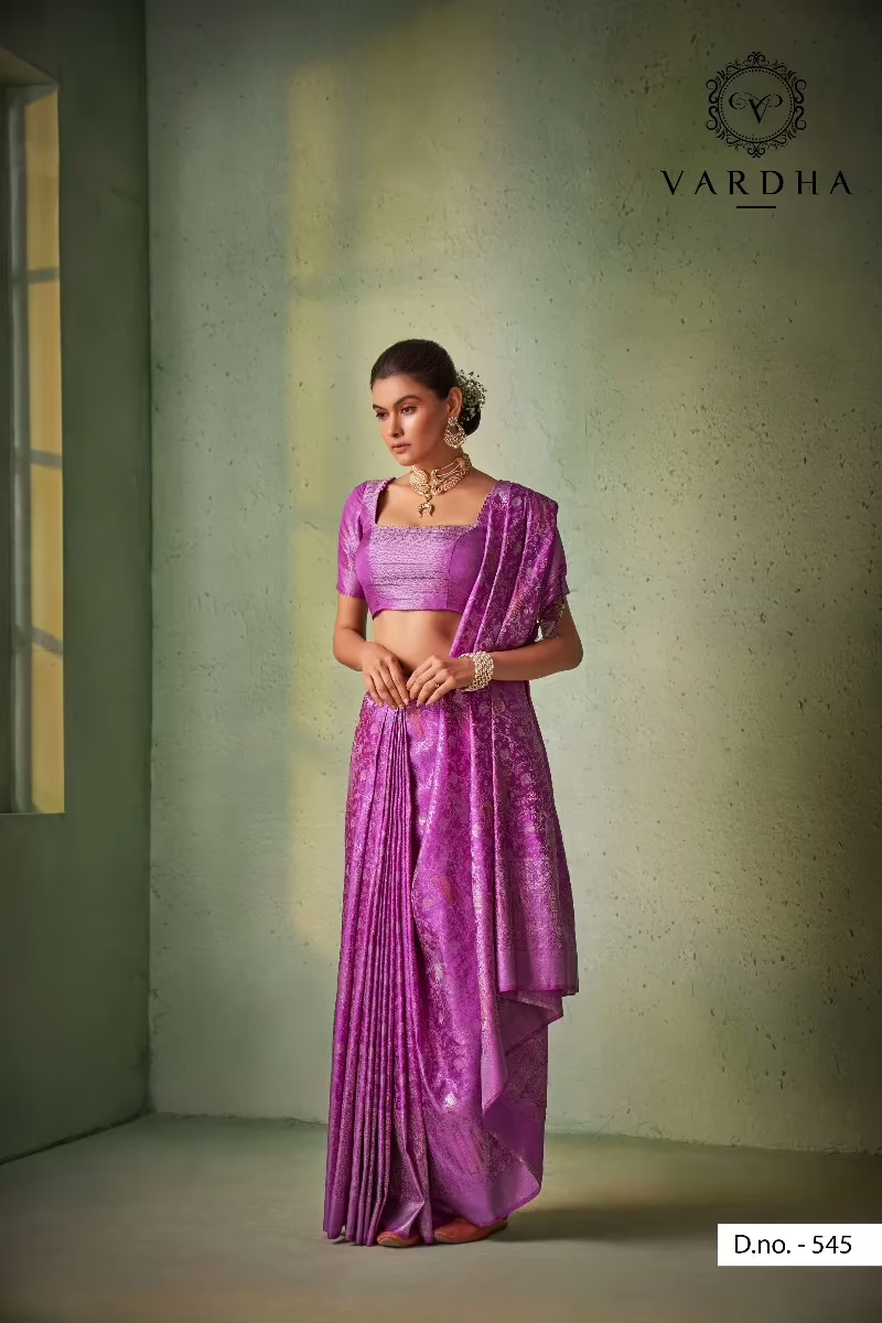 Aksha Zari Purple Women Saree - Image 2
