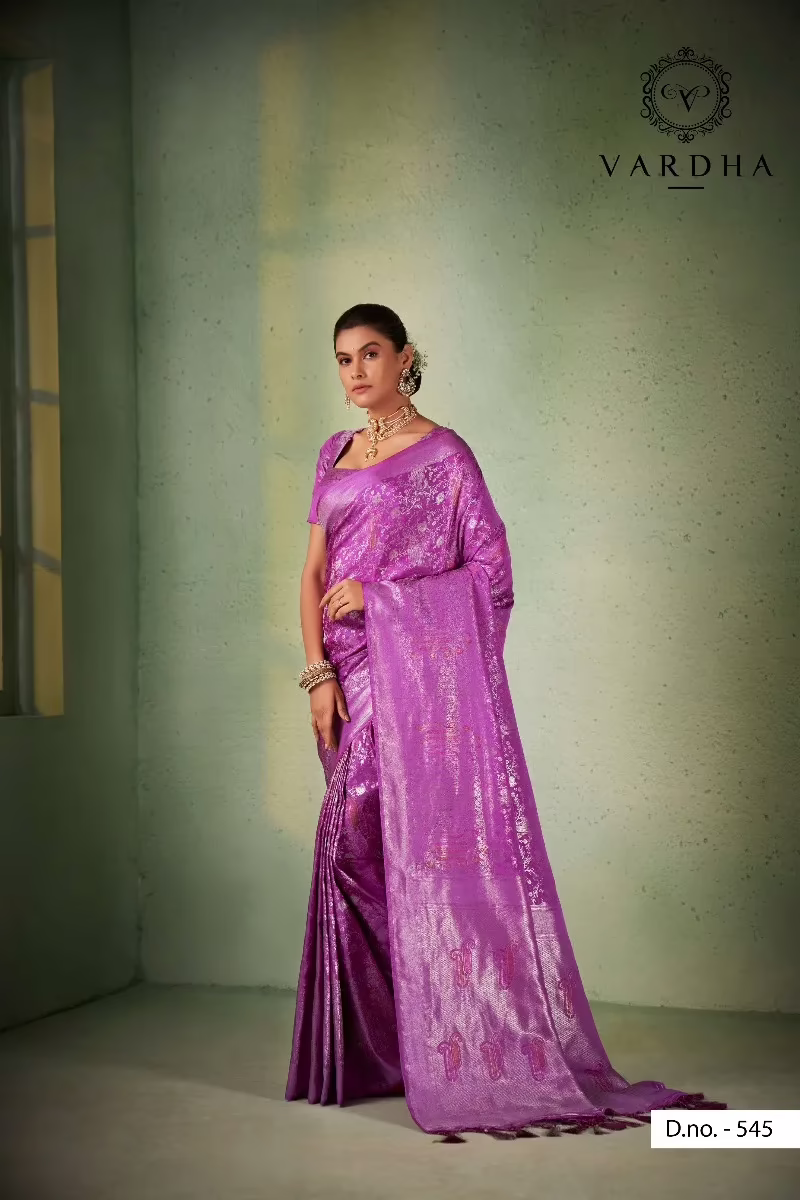 Aksha Zari Purple Women Saree