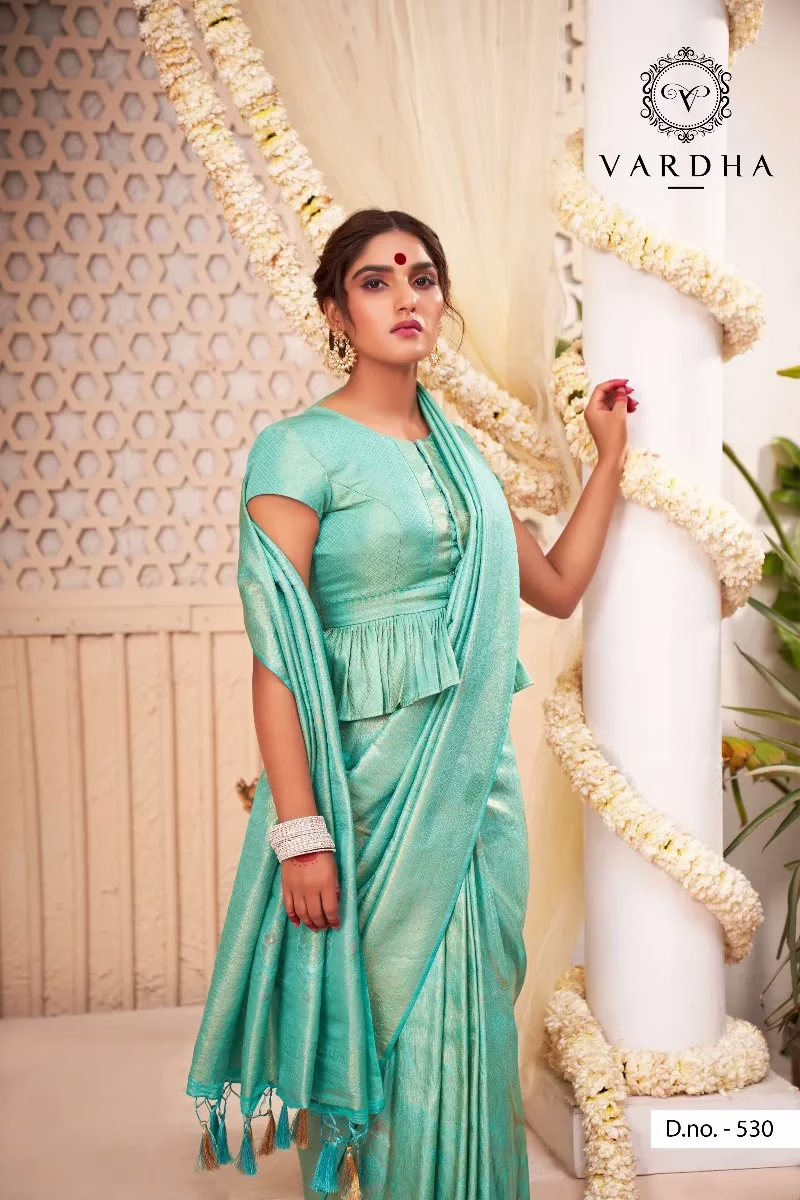 Amara Blue Zari Women Saree - Image 2