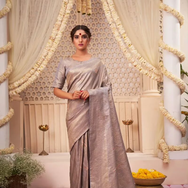 Amara Grey Zari Women Saree