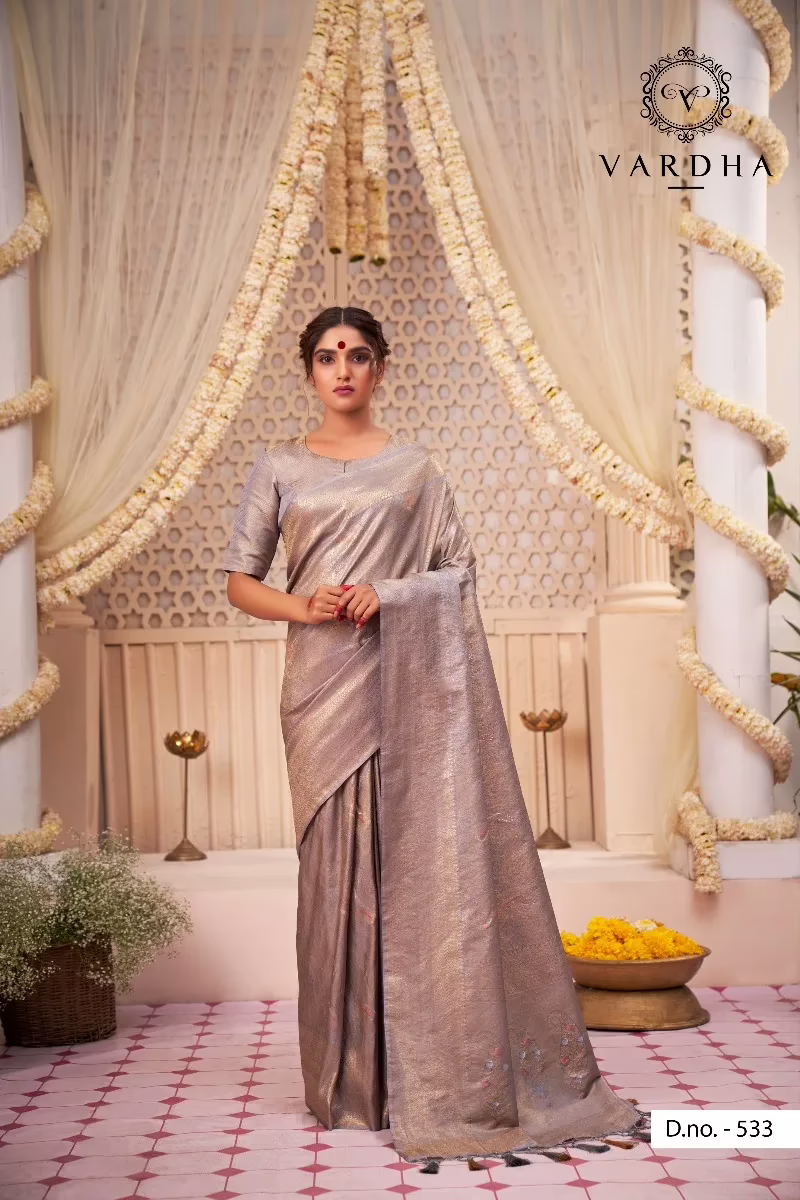 Amara Grey Zari Women Saree