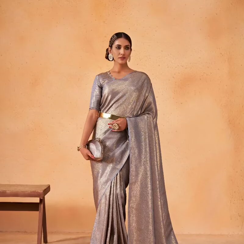 Asya Vol.3 Grey Zari Women Saree