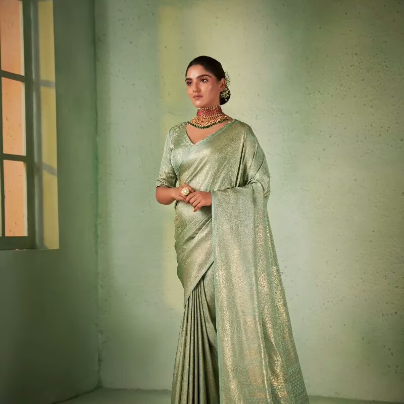 Asya Vol.4 Zari Green Women Saree