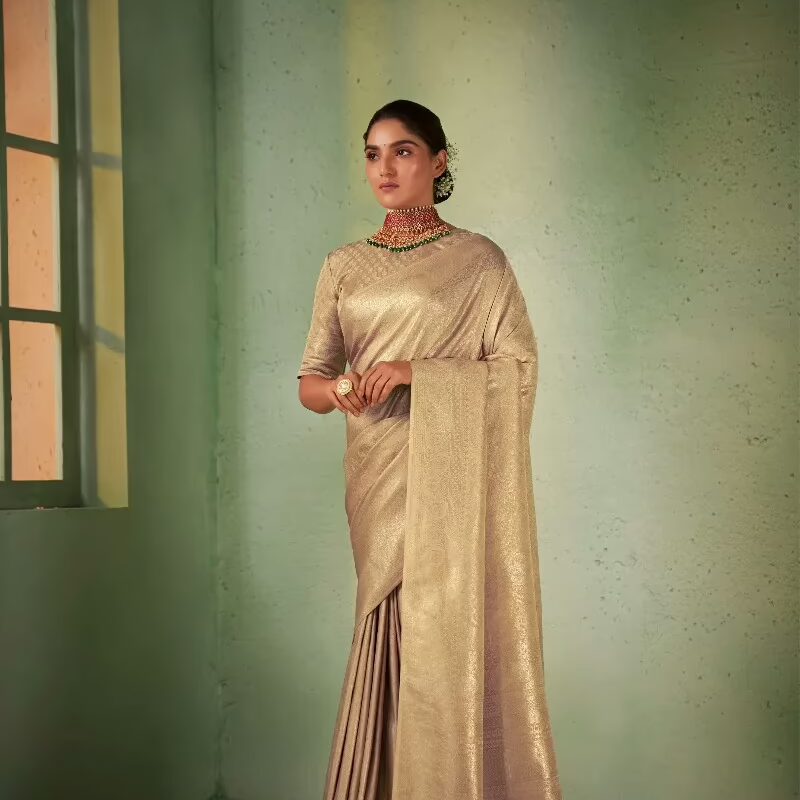 Asya Vol.4 Beige Zari Women Saree