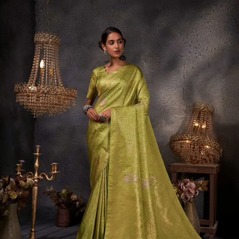 Ayana Green Zari Women Saree