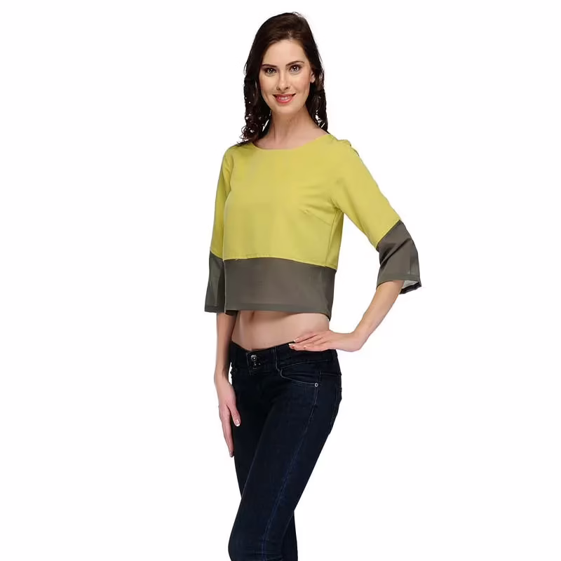 Bumpkin two tone boxy crop top