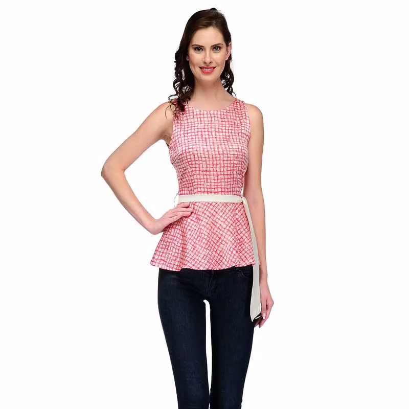 Bumpkin printed belted peplum top