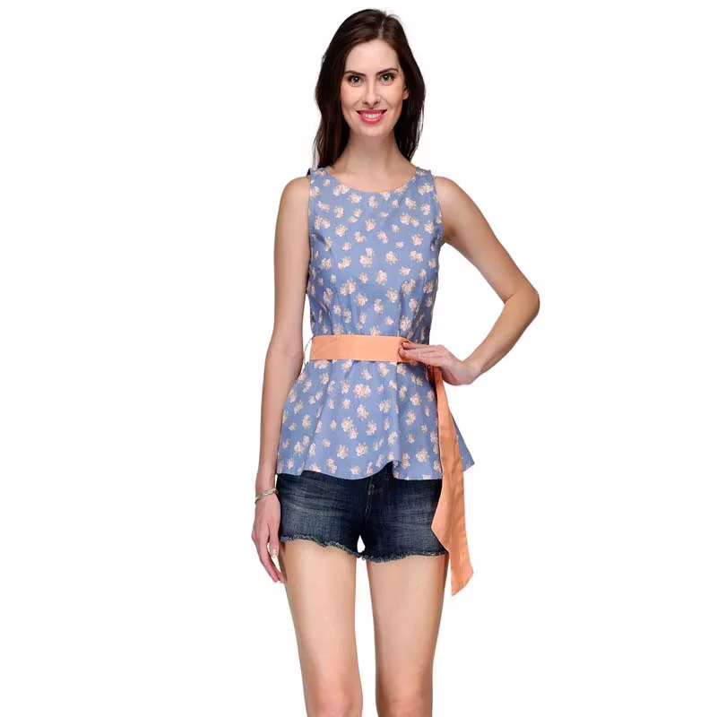 Bumpkin printed belted peplum top