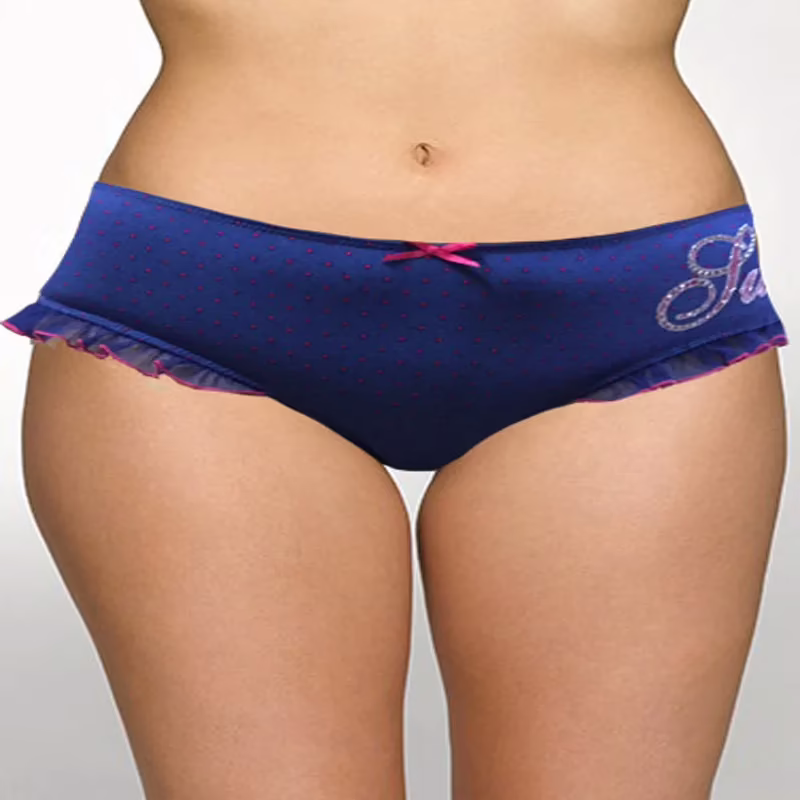 Victoria Secret Blue Front Pink Bow Panty