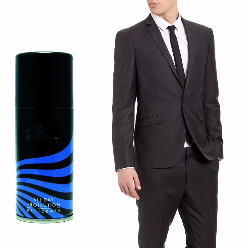 Raymond Black Marino Wool Self Linning Suit Fabric Free Deo