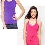 Combo Offer Of Magenta & Purple Halter Neck Spaghetti Top