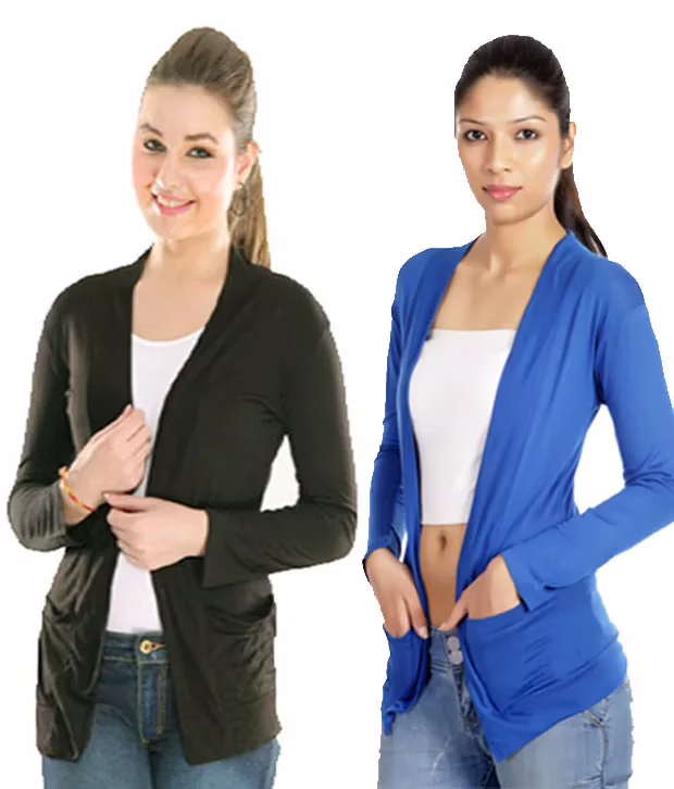 Pack Of Black & Blue Back Net Shrug