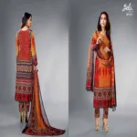Mizzoli Multi Colour Crape Silk Straight Suit