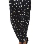 Black Heart Print Afghani Pajama