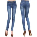 Blue Light Shade Slim Fit Women Jeans