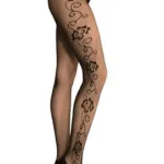 Black Floral Fishnet Pantyhose Tights