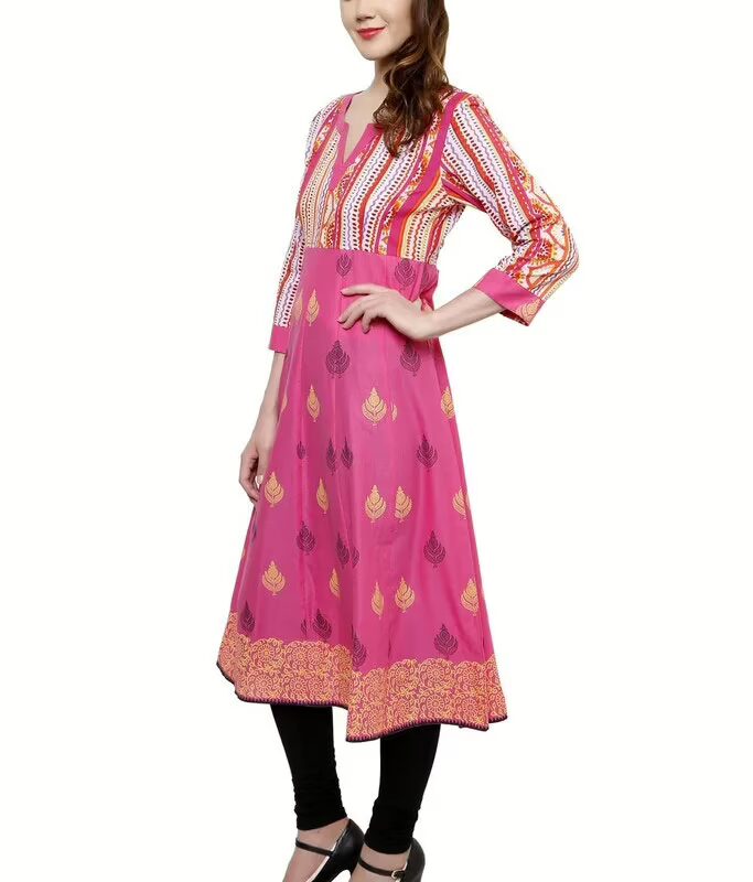 Chiktones Printed Cotton Anarkali Kurti