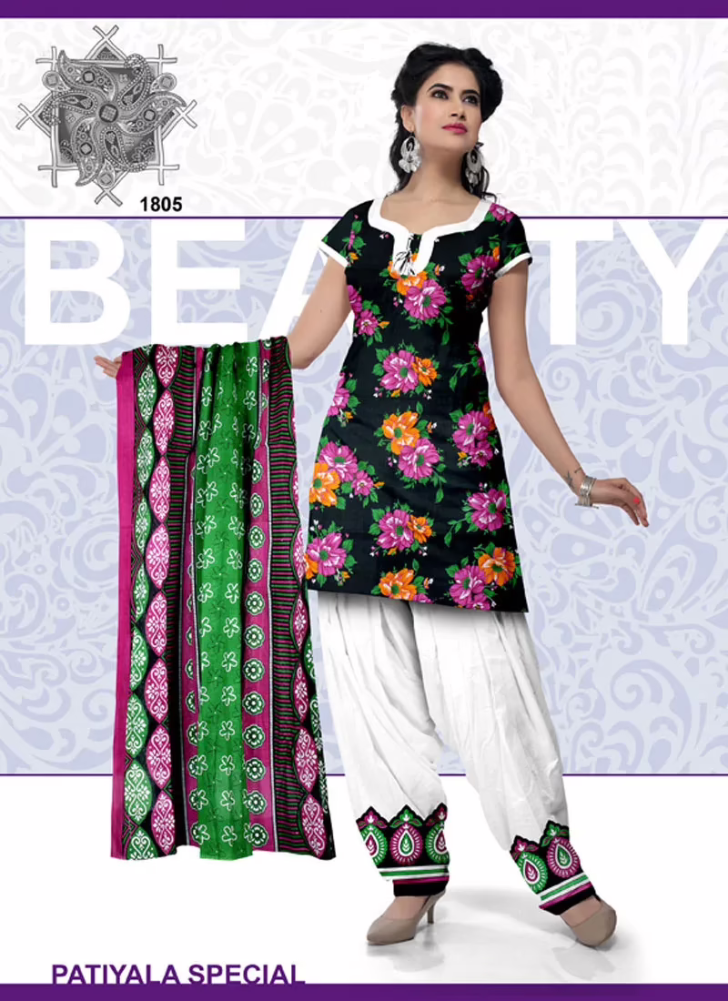 V&V Latest Designer Black Unstitched Salwar Suit