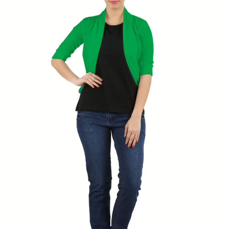 MSS Wings Green Viscose High Fashionable Shrug