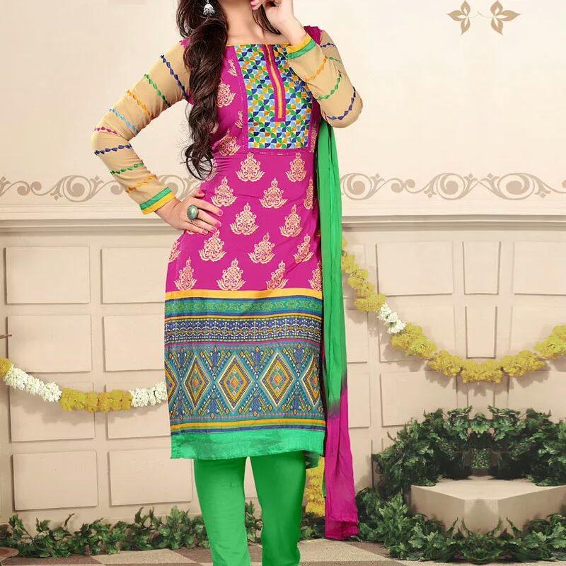 V&V Apparel Style Cotton Printed Dress Material