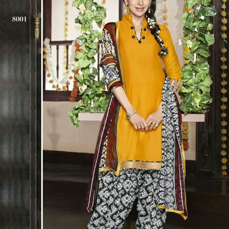 V&V Karishma Kapoor Patiala Cotton Dress Material