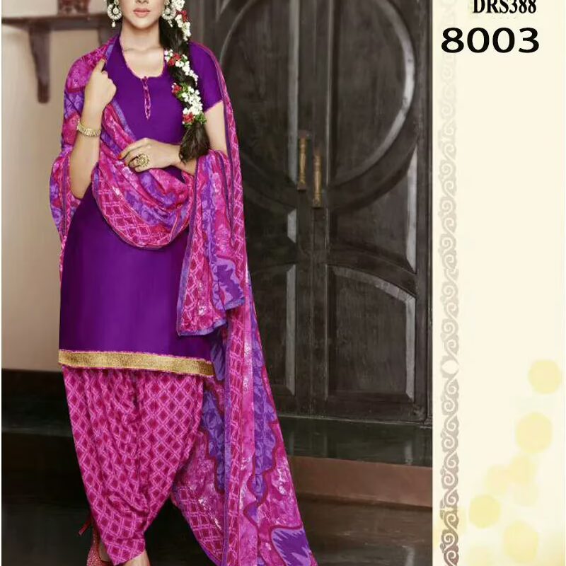 V&V Latest Karishma Kapoor Patiala Cotton Dress Material